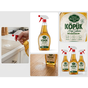 Köpük Arap Sabunu 750 ml, Leke Çıkarıcı, Yağ Çözücü, Vegan Ve Bitkisel İçerikli, Çok Amaçlı Yüzey Temizlik Sabunu