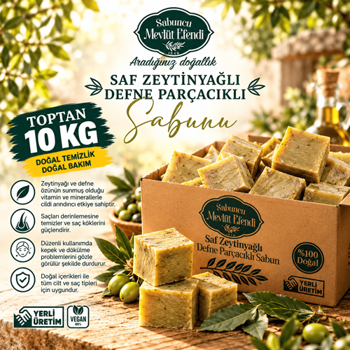 Zeytinyağlı Defne Parçacıklı Sabun 10 Kg (Dökme-Ambalajsız)