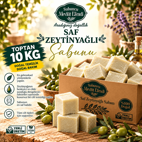 Saf Zeytinyağlı Sabun 10 Kg (Dökme-Ambalajsız)
